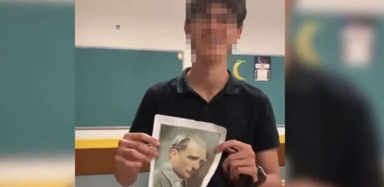 Atatürk’ün fotoğrafıyla uygunsuz hareketlerde bulunan şahıs tutuklandı