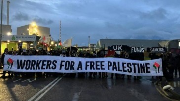 İngiltere’de işçiler İsrail’e silah üreten fabrikayı ablukaya aldı