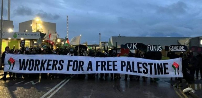 İngiltere’de işçiler İsrail’e silah üreten fabrikayı ablukaya aldı