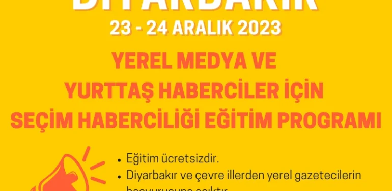 Dokuz8AKADEMİ Seçim 2024 Yerel Medya Koordinasyonu Eğitim Programı Diyarbakır’a Geliyor