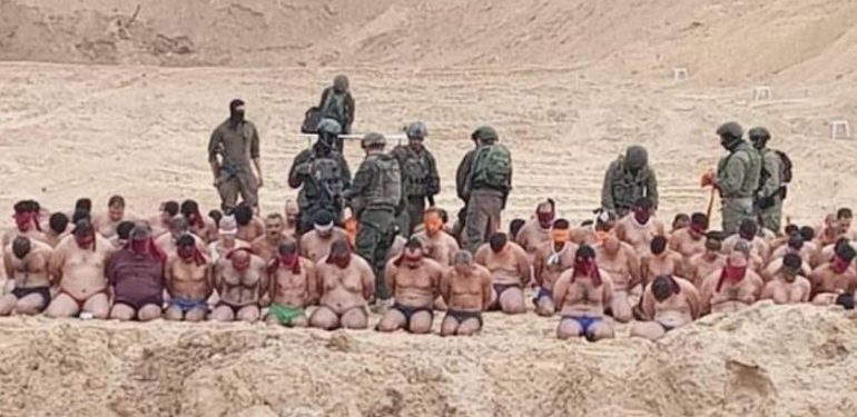 İsrail Ordusundan Filistinlilere Çıplak Gözaltı