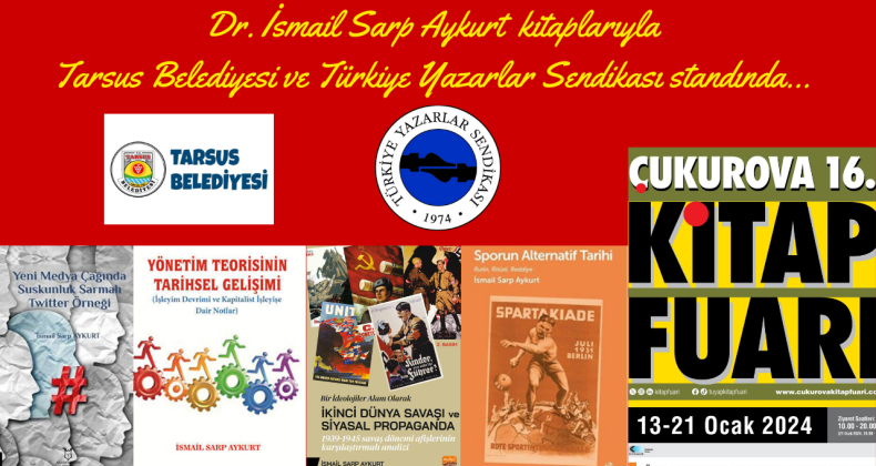 Çukurova Bülten GYY Dr. İ.S. Aykurt’un kitapları Çukurova Kitap Fuarı’nda olacak
