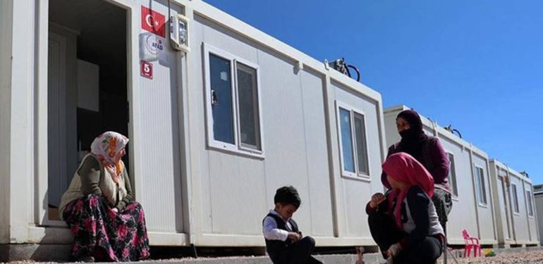 Adıyaman’da konteyner kentte yangın