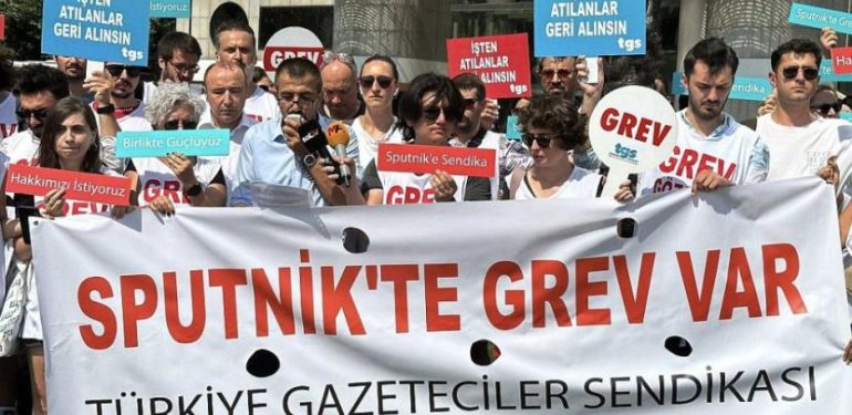 Sputnik’te Grevdeki Gazeteciler İfadeye Çağrıldı