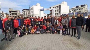 İskenderunspor ve Amedspor’dan  Maç Öncesi Depremzedelere Ziyaret