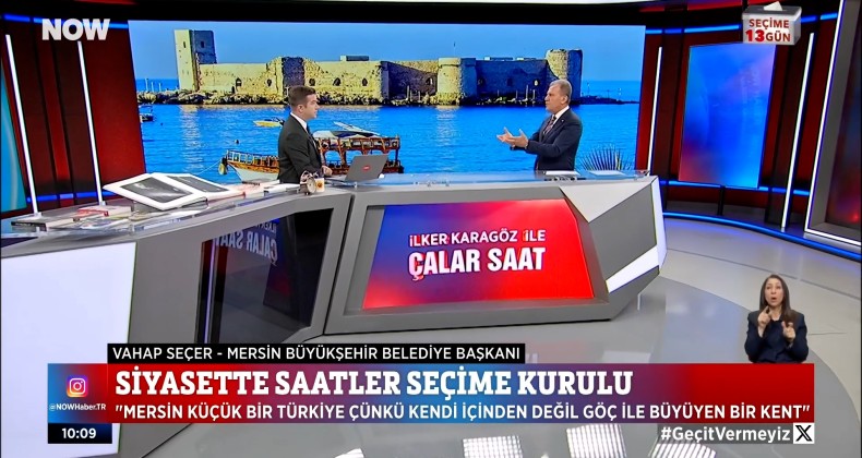 CHP Mersin Adayı Vahap Seçer, NOW TV’ye konuk oldu