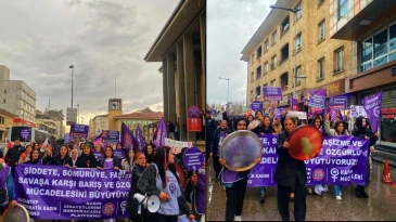 Kadınlar Antep’te sokağa çıktı: Özgürlük yüreğimizde!