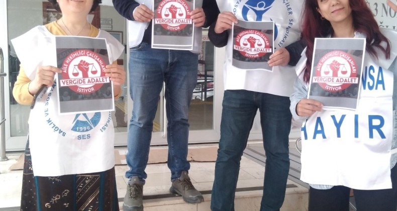 Adana’da sağlık çalışanları: “Vergide Adalet İstiyoruz”