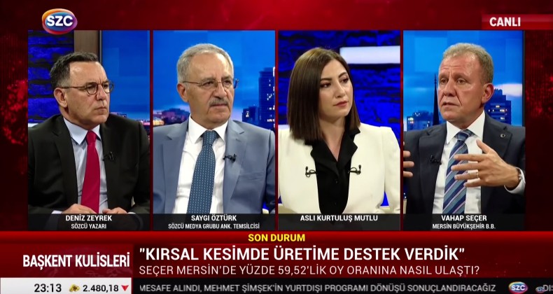 Vahap Seçer Sözcü Tv’ye konuk oldu