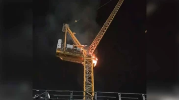 Akkuyu Nükleer Güç Santrali’nde vinç yangını