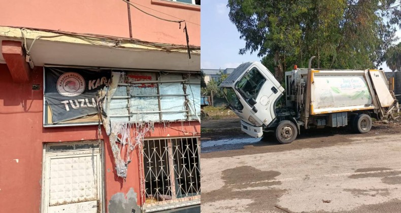 Adana’da belediye hizmet binasına saldırı: 2 araç kundaklandı