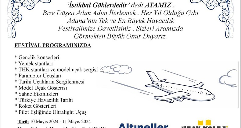 Adana’da havacılık festivali