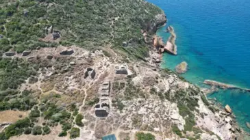 Mersin Bozyazı’da bulunan Arsinoe Antik Kenti’nde çalışma