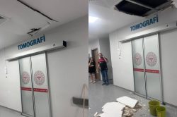 İskenderun Acil Durum Hastanesi’nde tavan çöktü