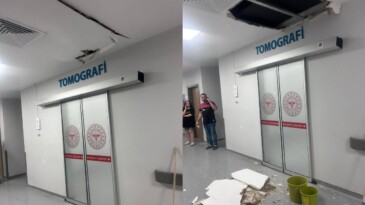 İskenderun Acil Durum Hastanesi’nde tavan çöktü