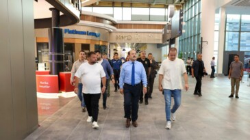 Mersin Valisi Pehlivan’dan Çukurova Havalimanı’nda inceleme