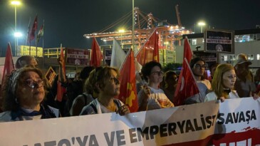 İncirlik Üssü’ne yürüyüş sürüyor: Mersin Limanı’nda anti-emperyalist buluşma
