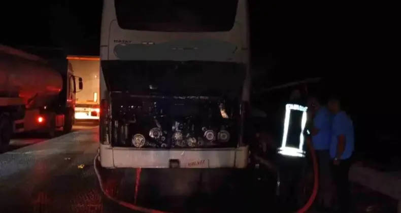 Tarsus’ta otobüs yangını
