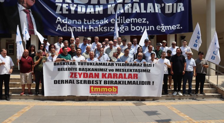 TMMOB heyetinden Adana’da tutuklu Belediye Başkanları için açıklama