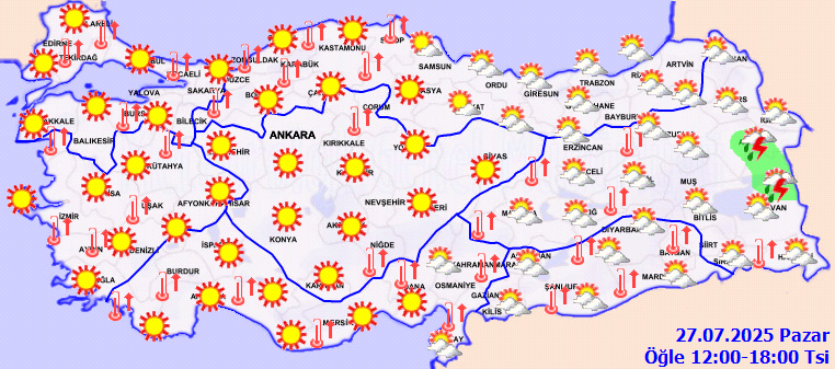 Meteoroloji’den sıcaklık ve sağanak uyarısı: Havalar nasıl olacak?