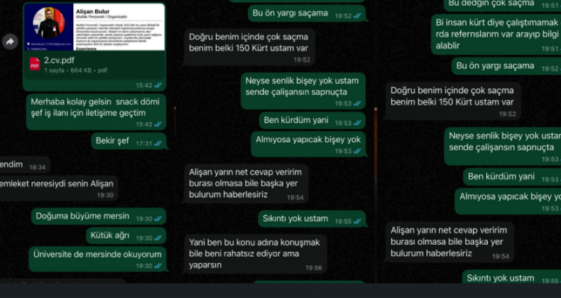 Antalya’da etnik kimlik ayrımcılığı iddiası: Antique Roman Palace Otel, başvuru yapan genci “Doğu kökenli” diye reddetti